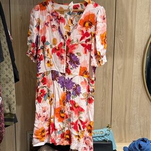 H&M Floral Mini Dress - Pink, Red, Purple, Orange